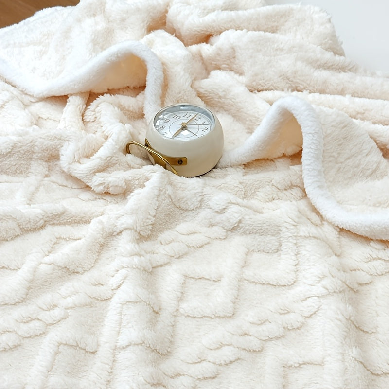 Norelle Throw – Knitted Design with Geometric Pattern