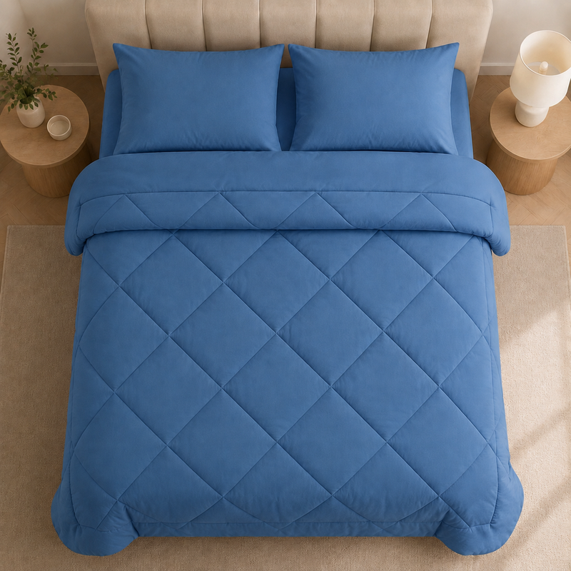Sorevella 2-in-1 Duvet – Quilted Design with 2 Pillowcases