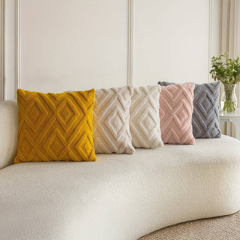 Averelle Cushion Covers – Boho Jacquard with Geometric Pattern