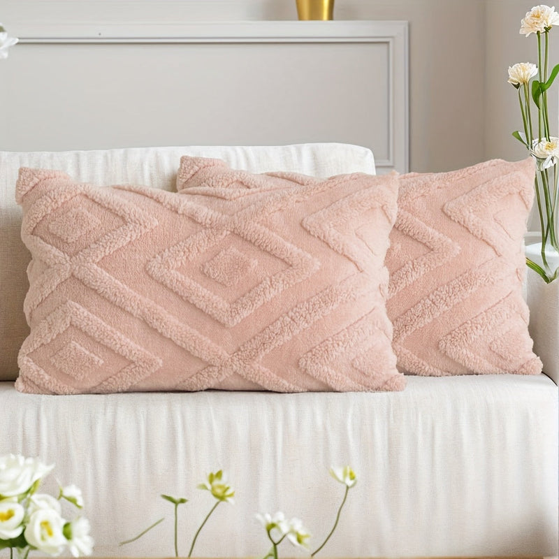 Averelle Cushion Covers – Boho Jacquard with Geometric Pattern