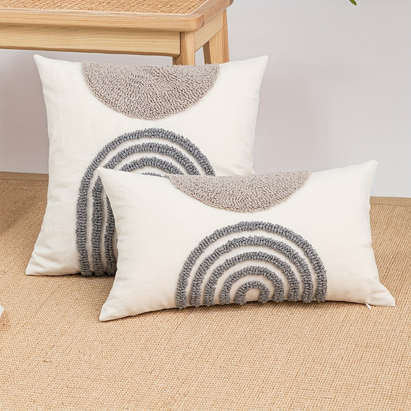 Sorvella Cushion Cover – Semi-Circular Geometric Design