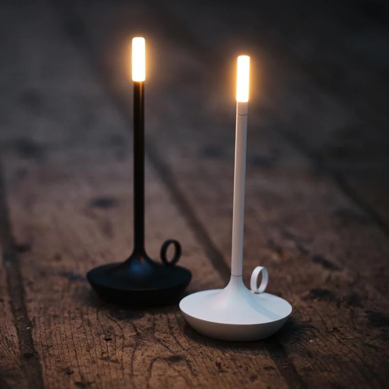 Nivelle Table Lamp – Scandinavian Candleholder Design with Dimmable LED